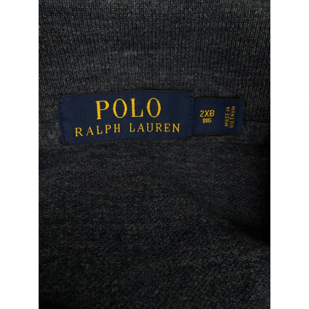 Polo‎ Ralph Lauren Blue Heathered Short Sleeve Polo Shirt Big & Tall 2XB Pony